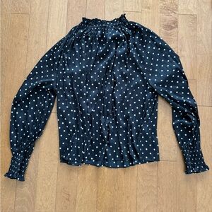 H&M Black and White Polka Dot Blouse
